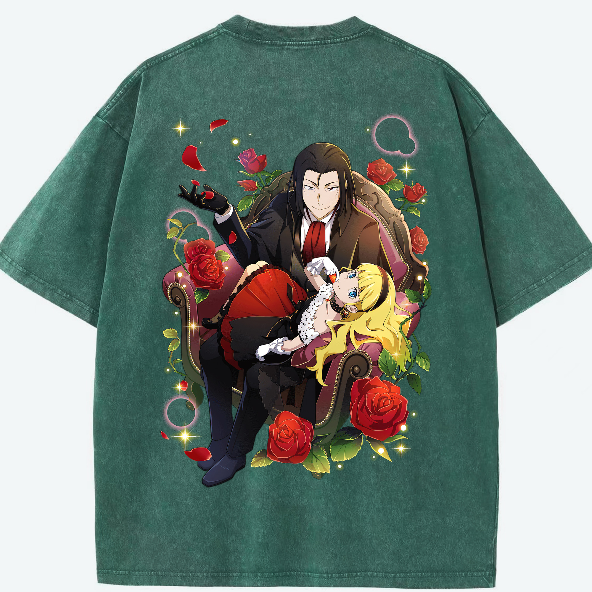 （画像用） 文豪ストレイドッグス Bungo Stray Dogs 綿100% ヴィンテージ風 半袖Tシャツ（背面プリント）
